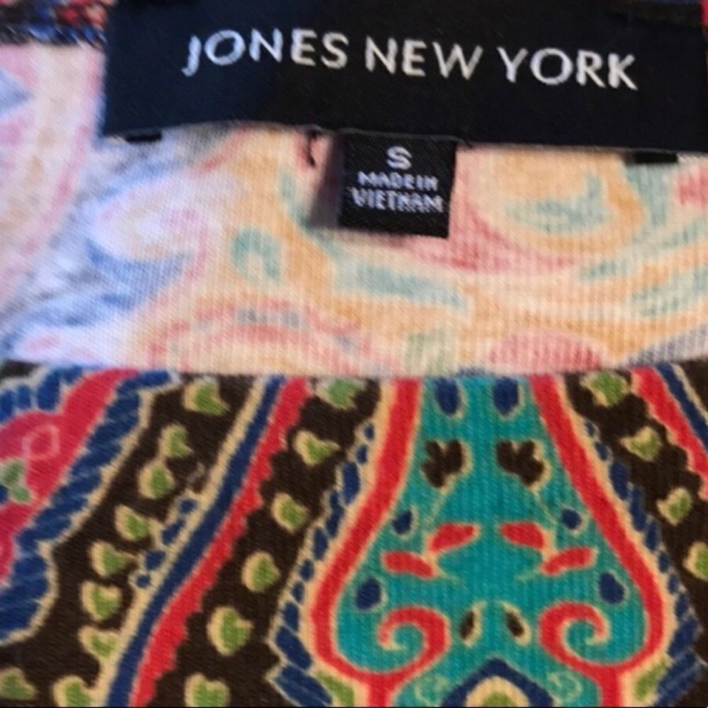 Jones New York SMALL Colorful Patterned Top - Picture 2 of 2